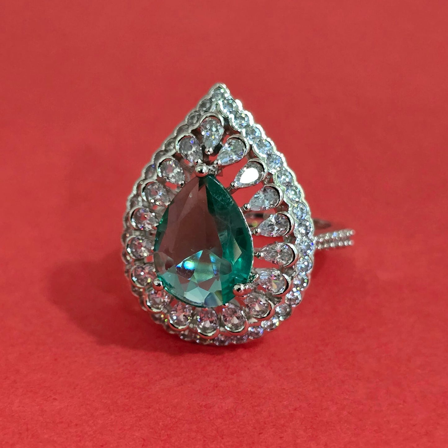 Silver American Diamond ring
