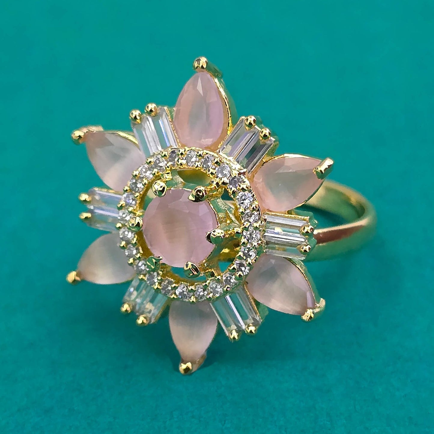 Gold plated American Diamond ring