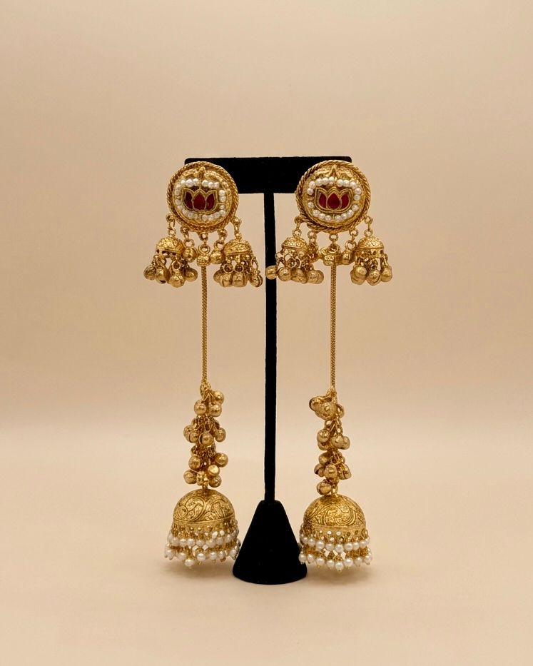 Gold plated Kashmiri jhumki
