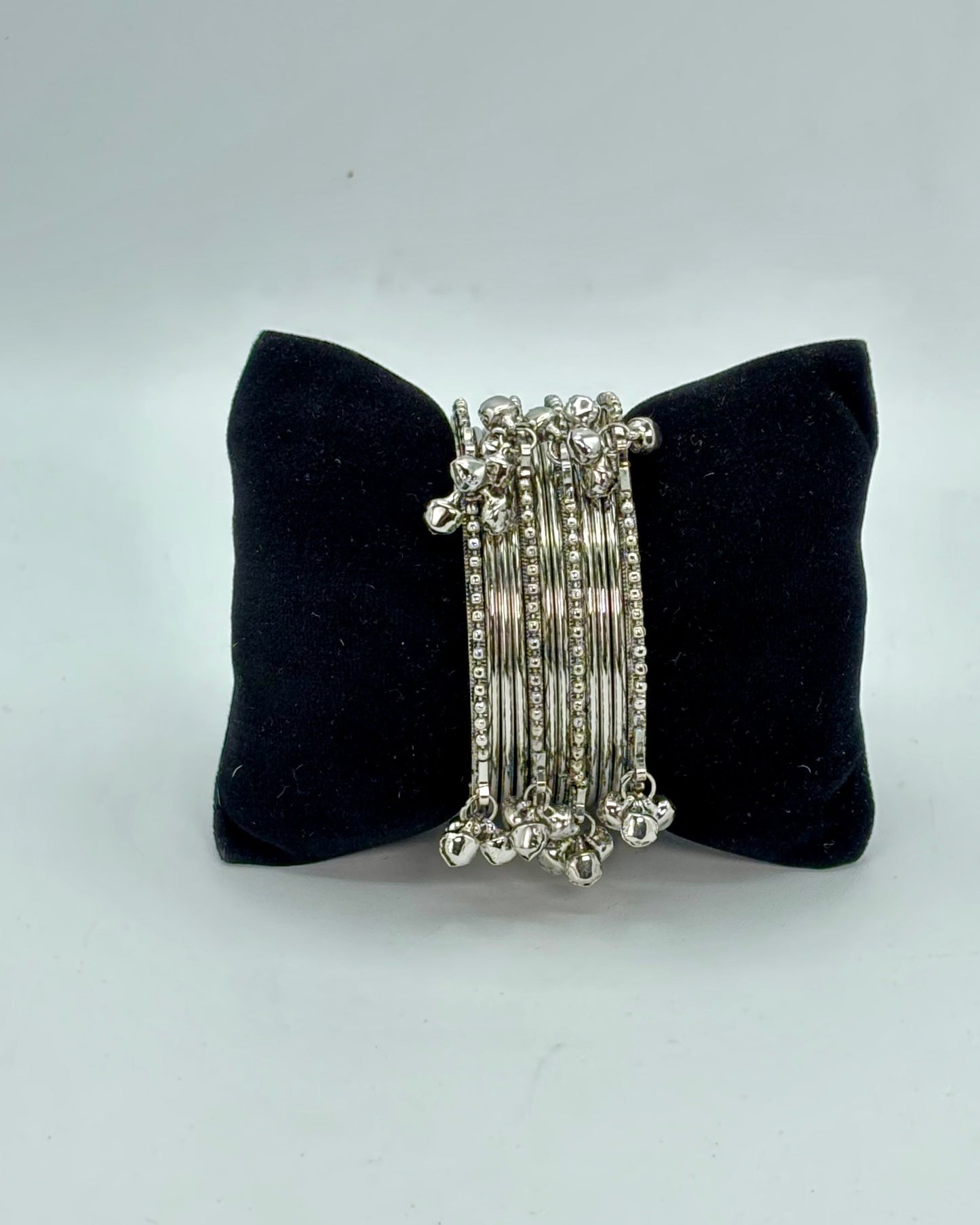 Silver oxidized bangles
