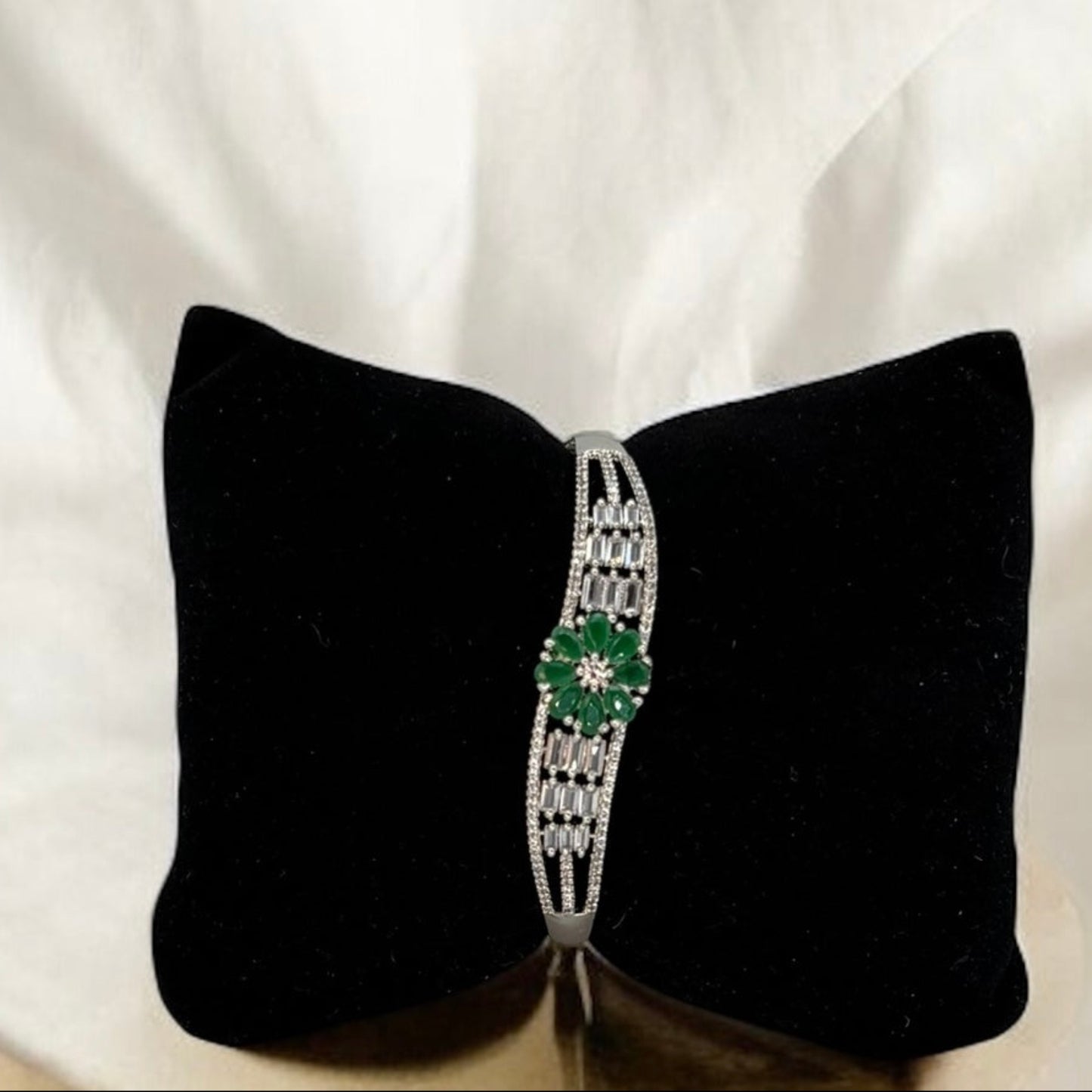 Green American Diamond openable bracelet