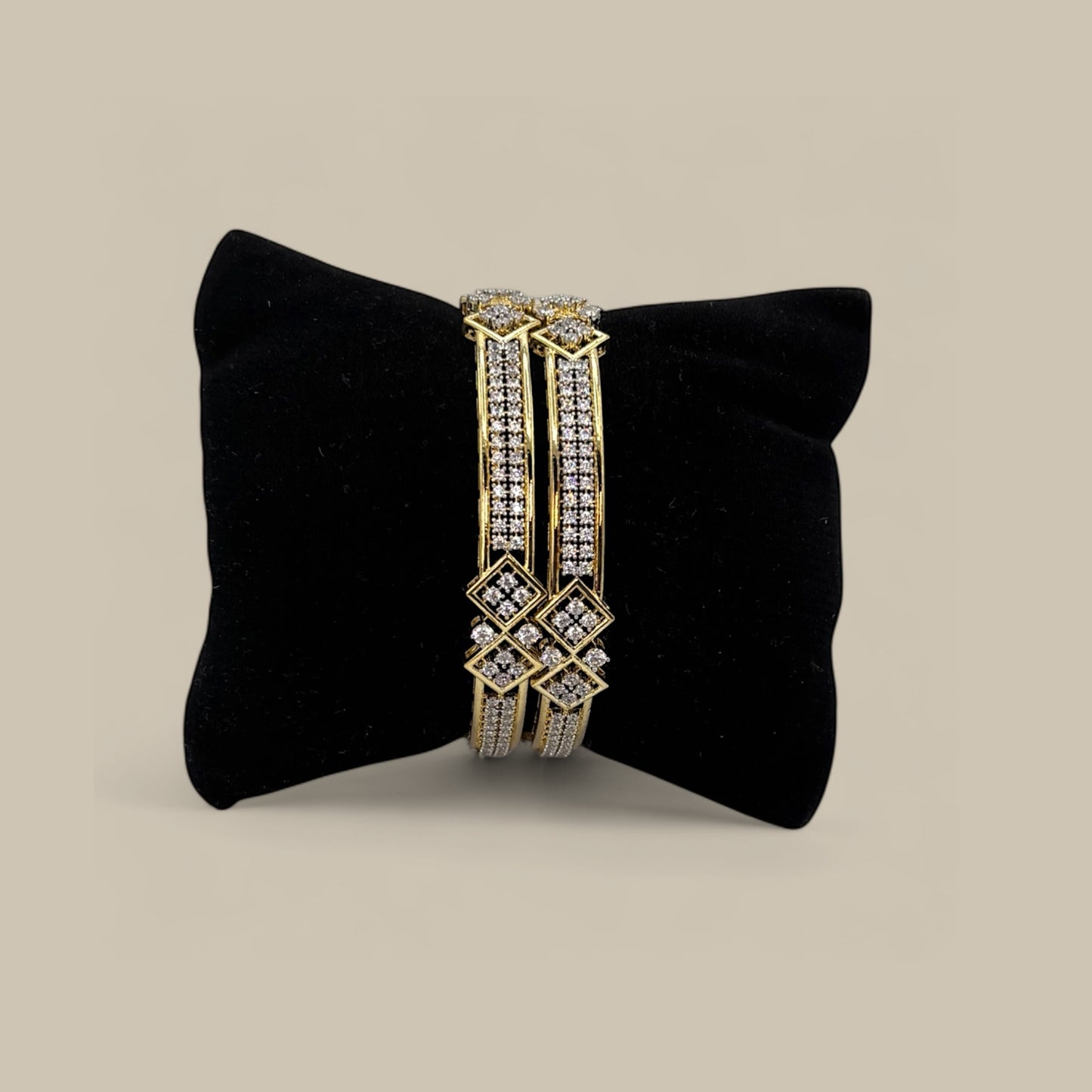 Gold plated Cz bangles