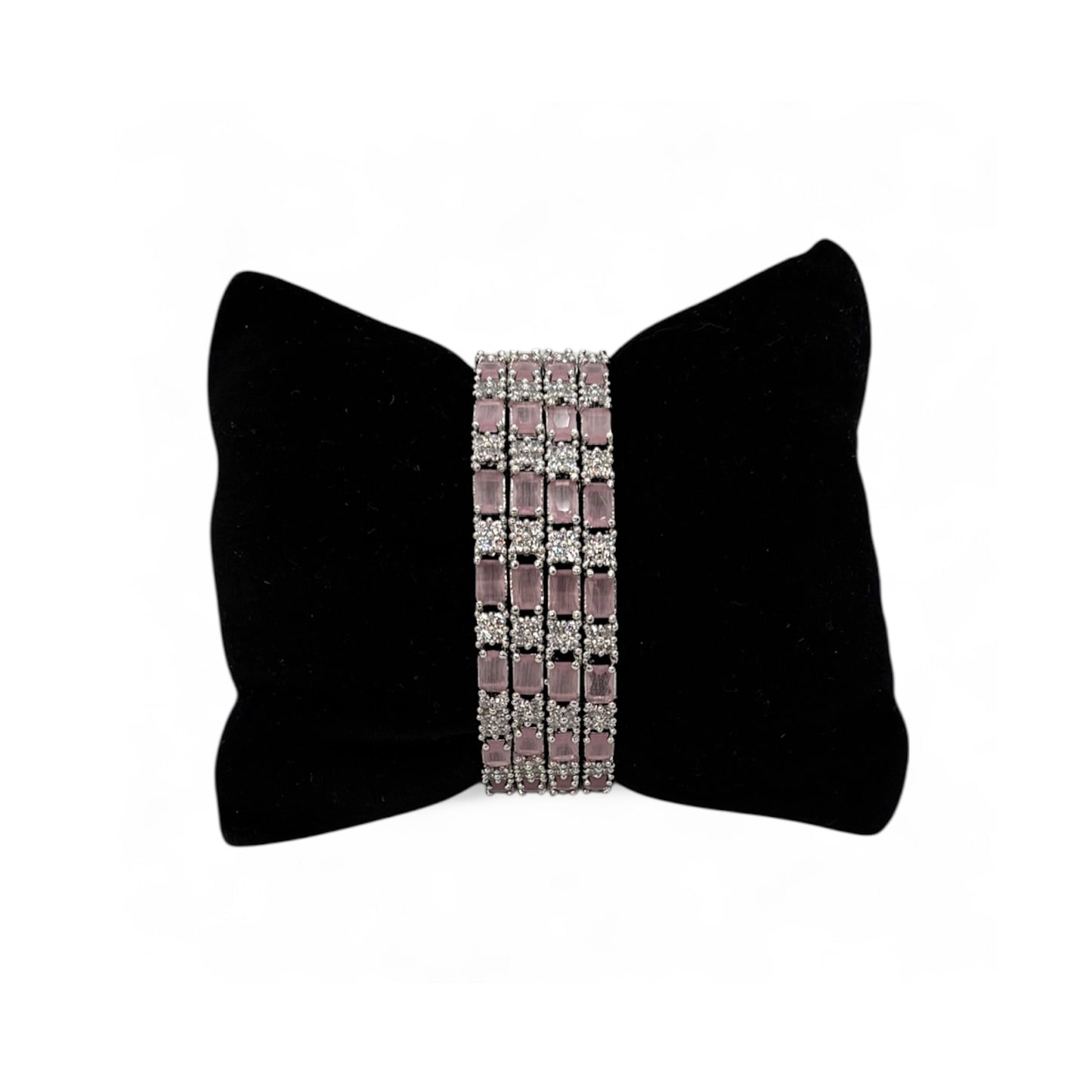 Silver plated Cz bangles