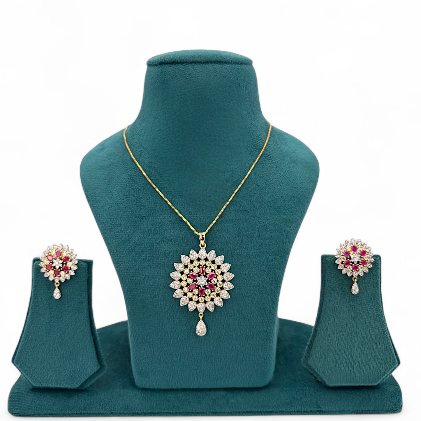 2tone chain pendant set