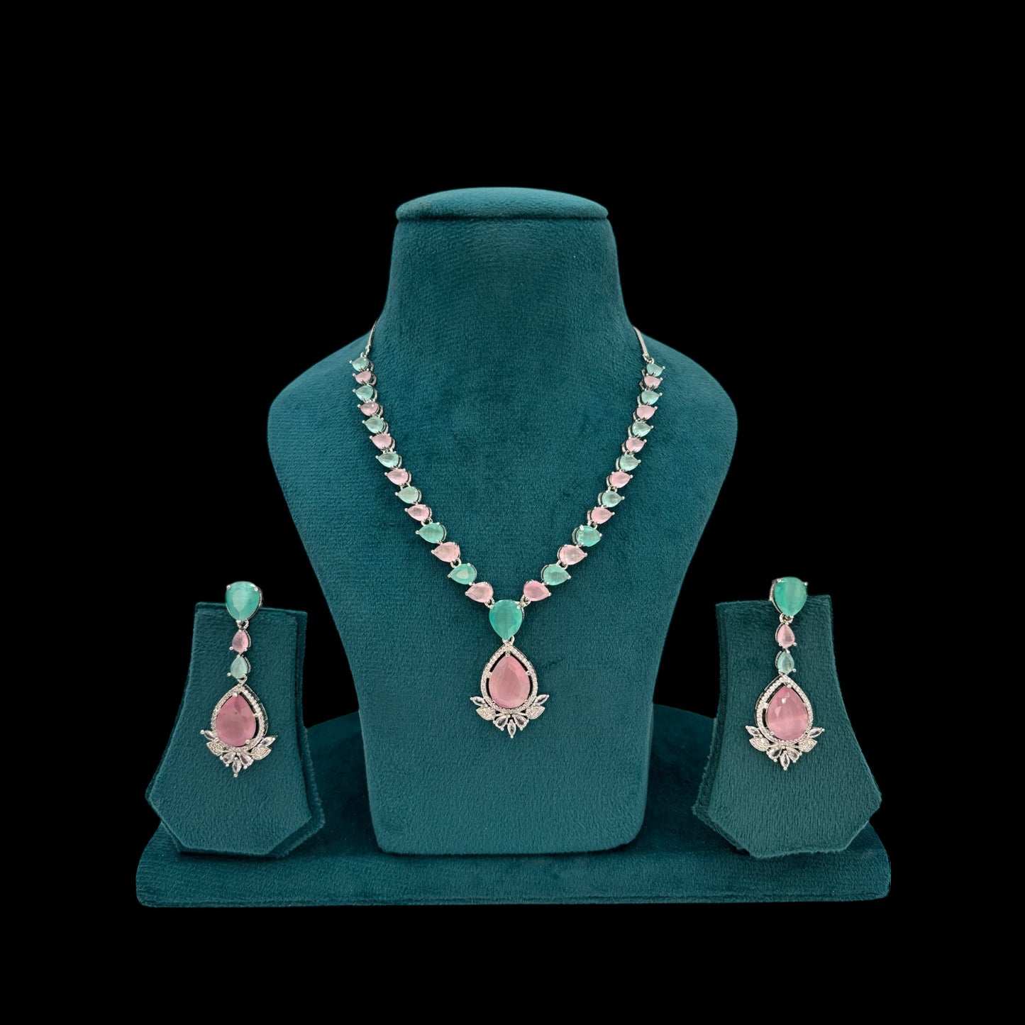 American Diamond necklace set with earrings