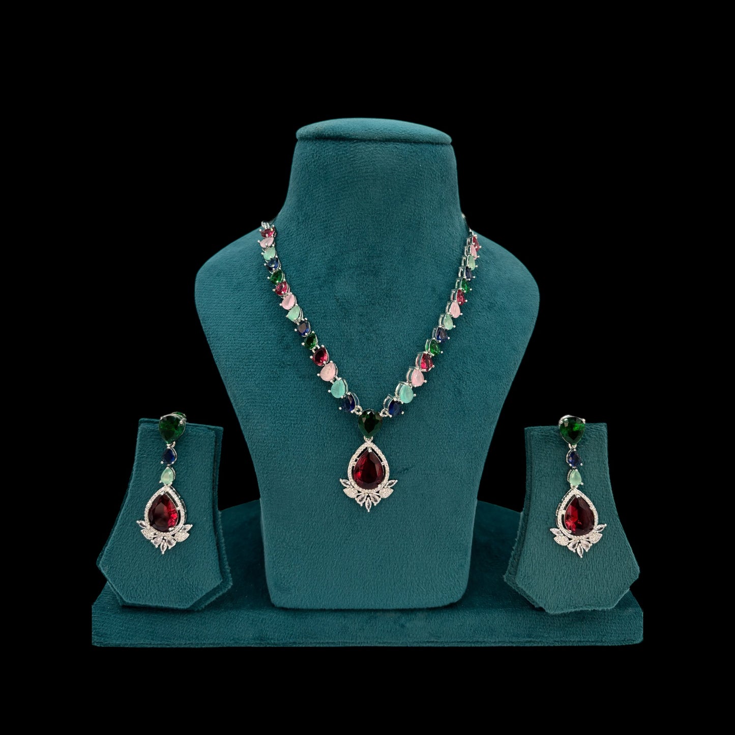 American Diamond necklace set with earrings