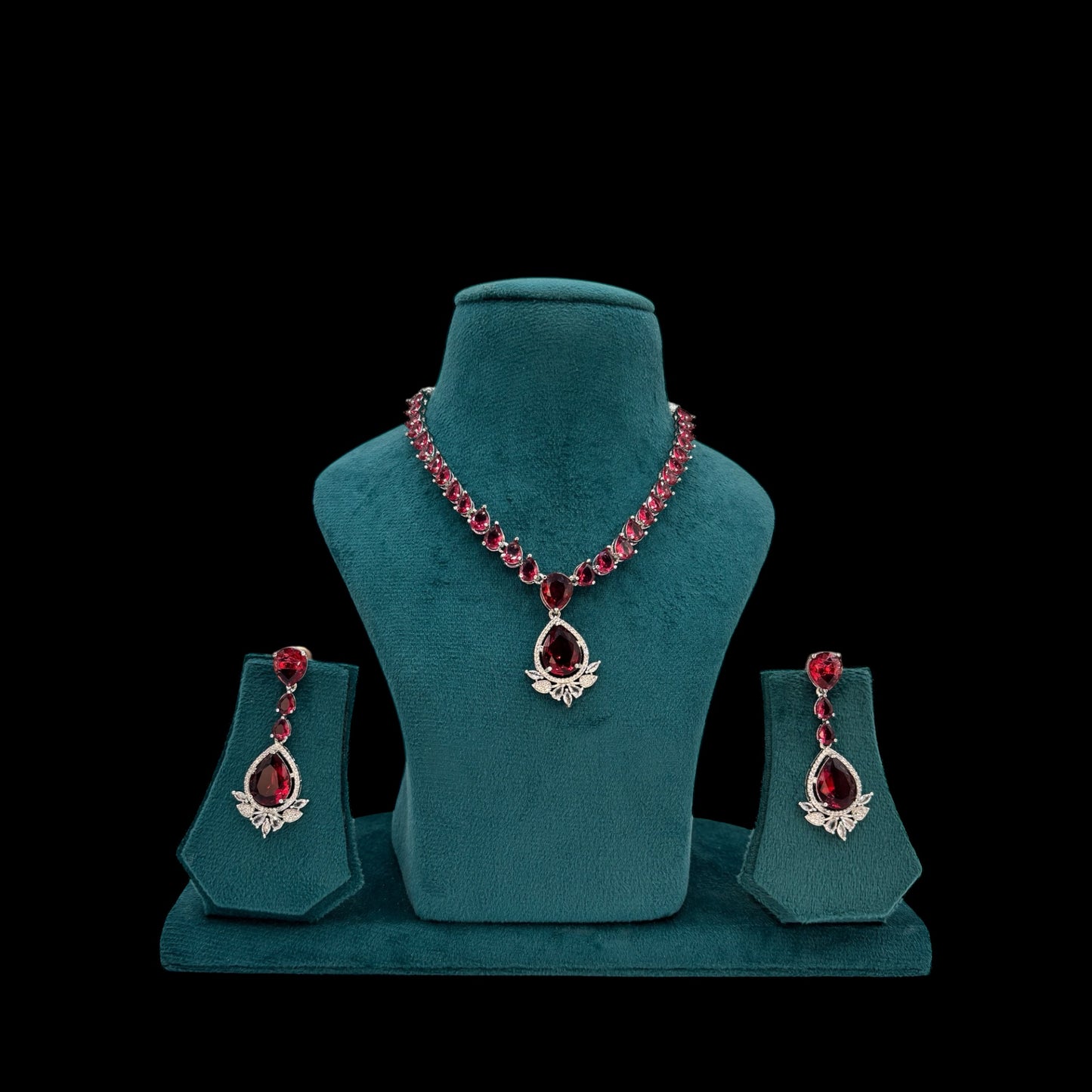 American Diamond necklace set with earrings