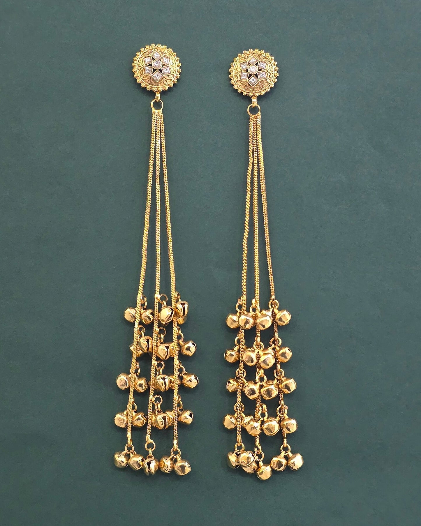 Gold plated Kashmiri earrings