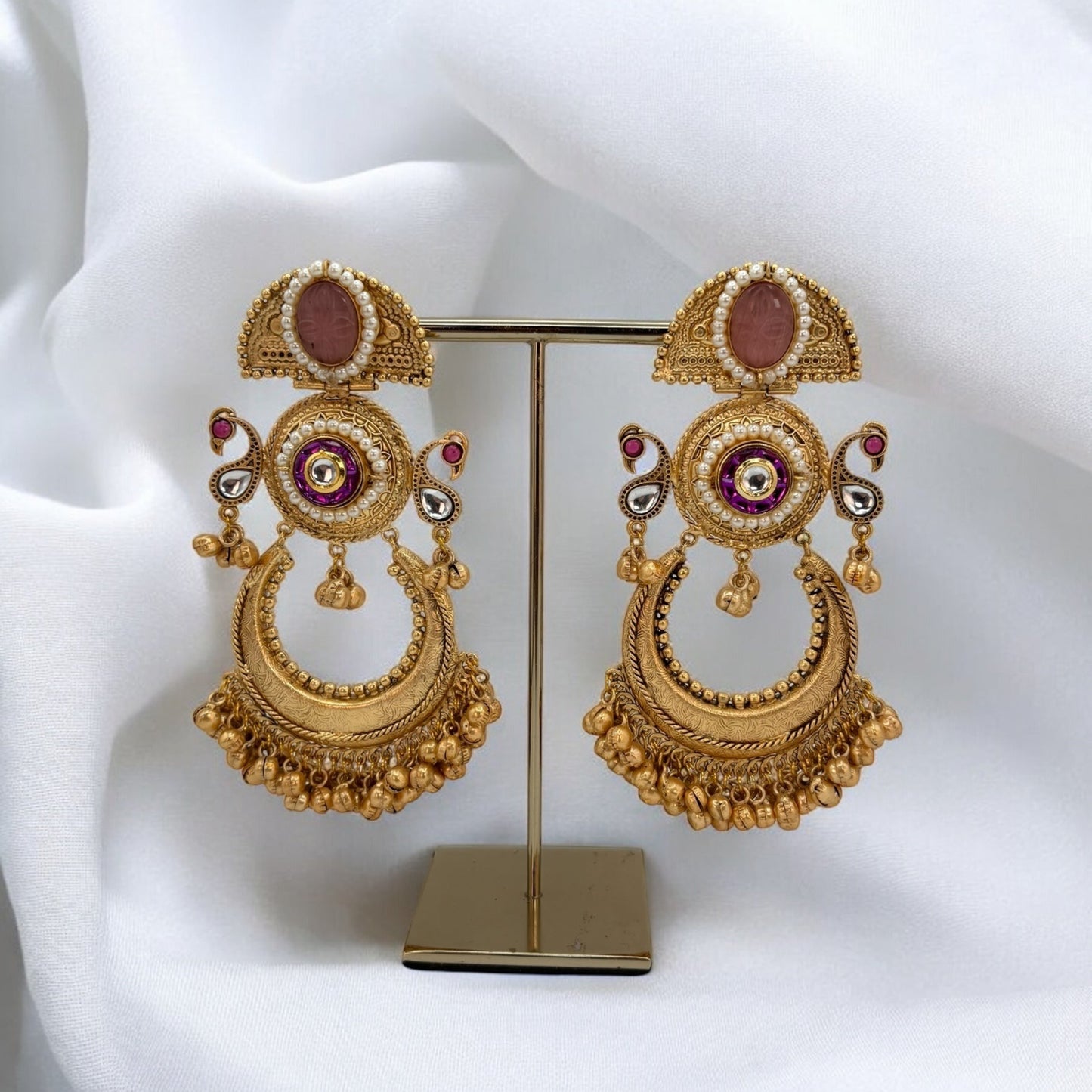 Intricate designer fusion earrings