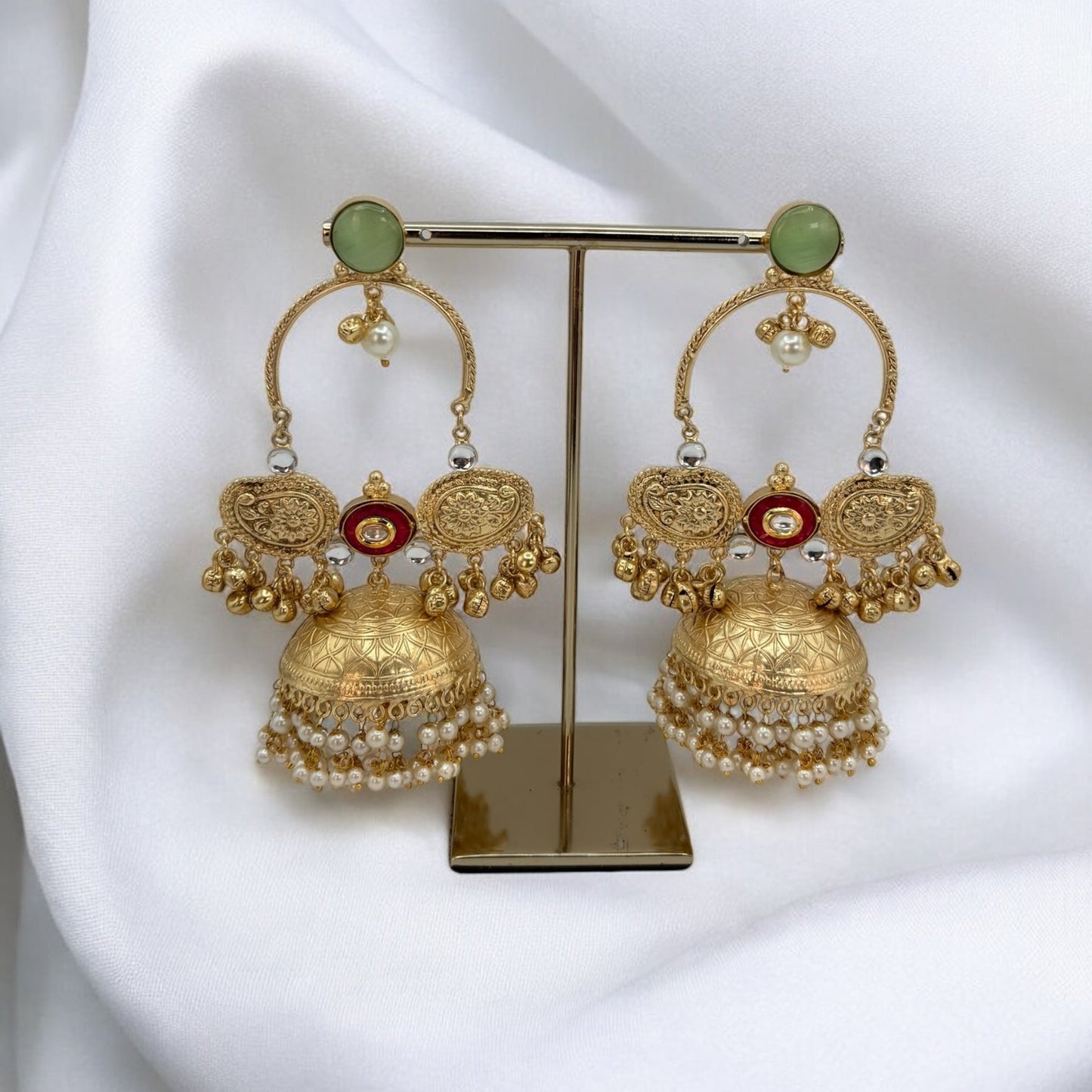 Handmade gold tone premium earrings
