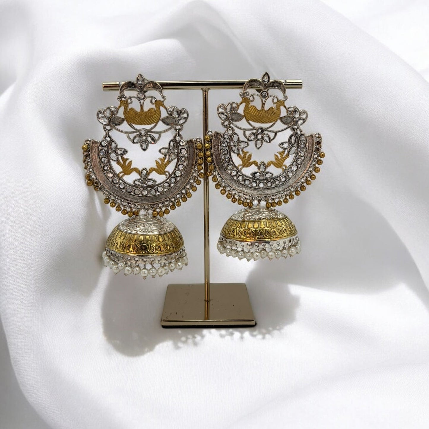 Dual tone earrings