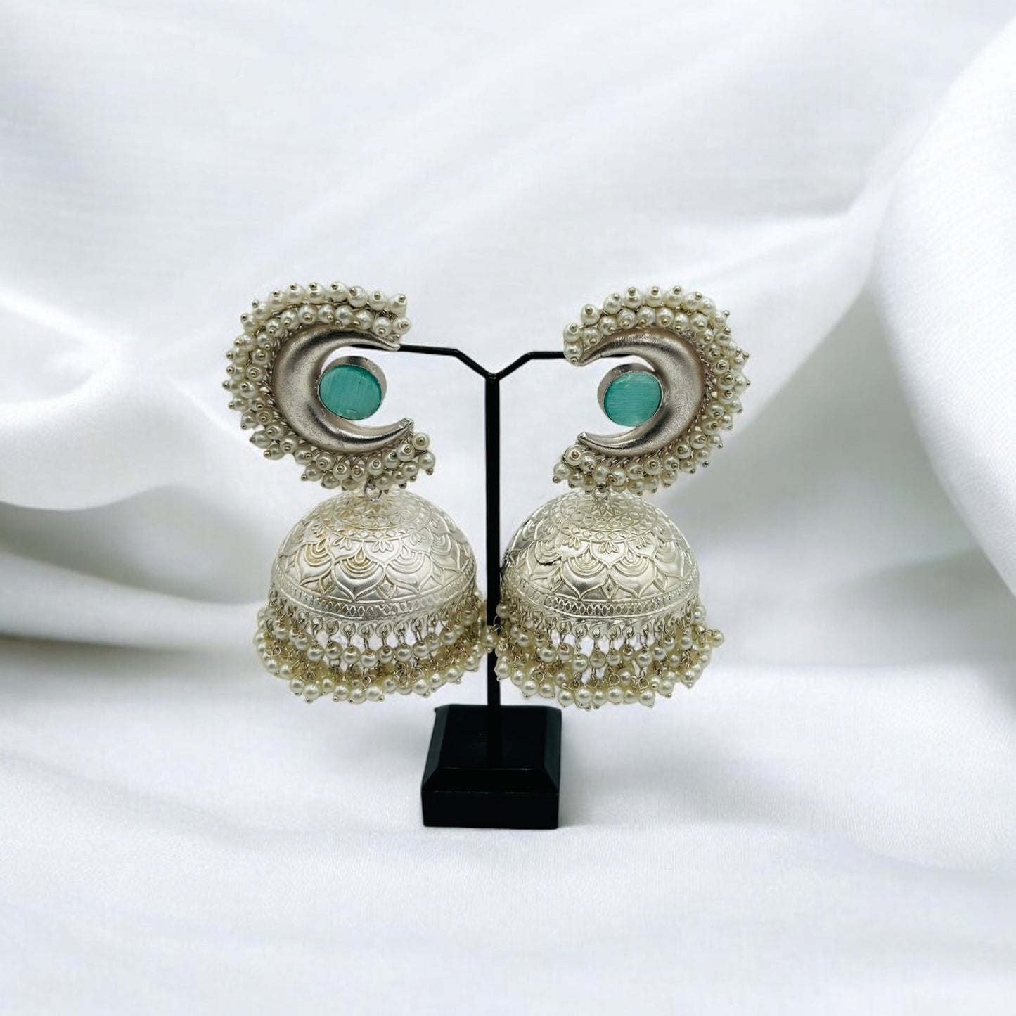 Silver tone earrings