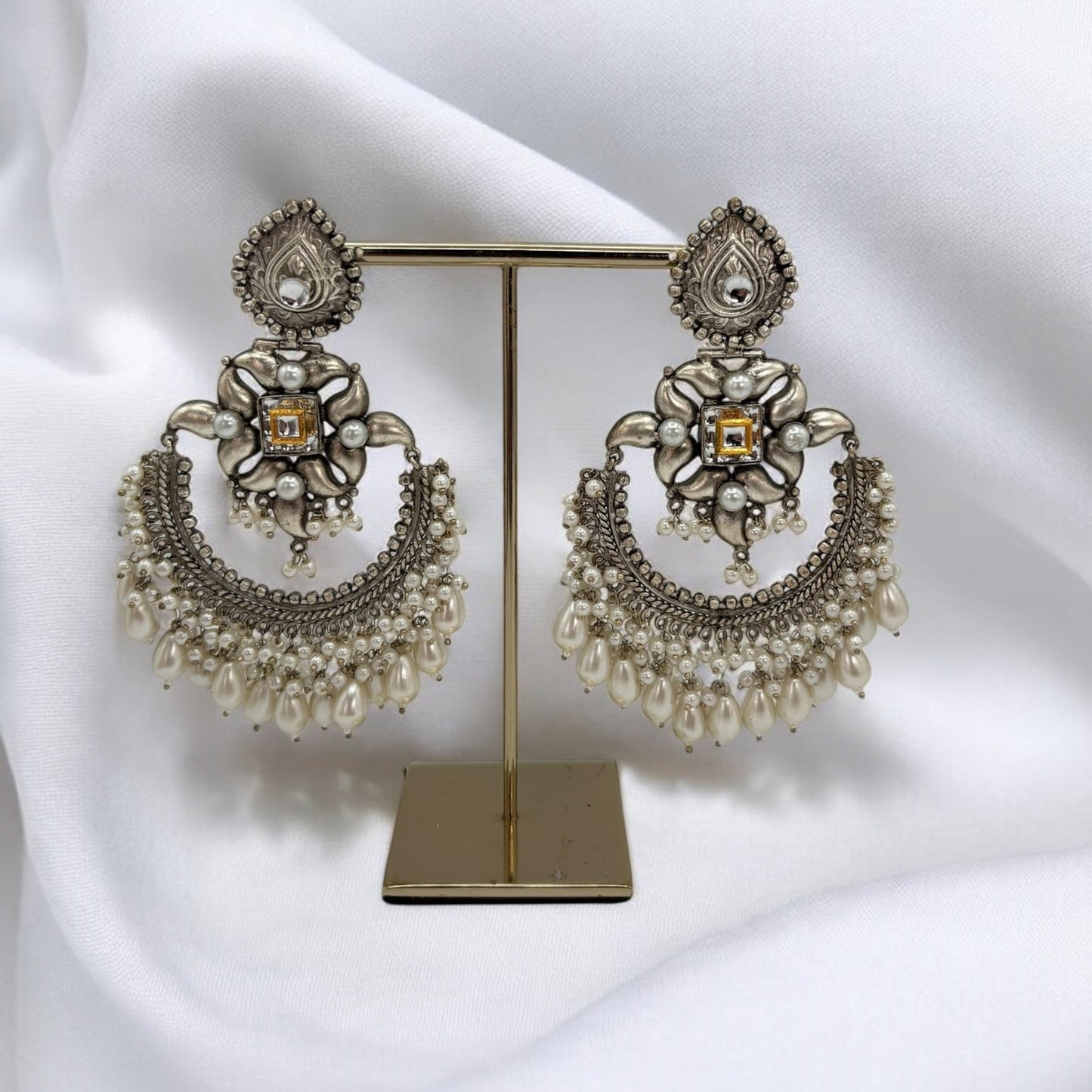 German silver big chandbali