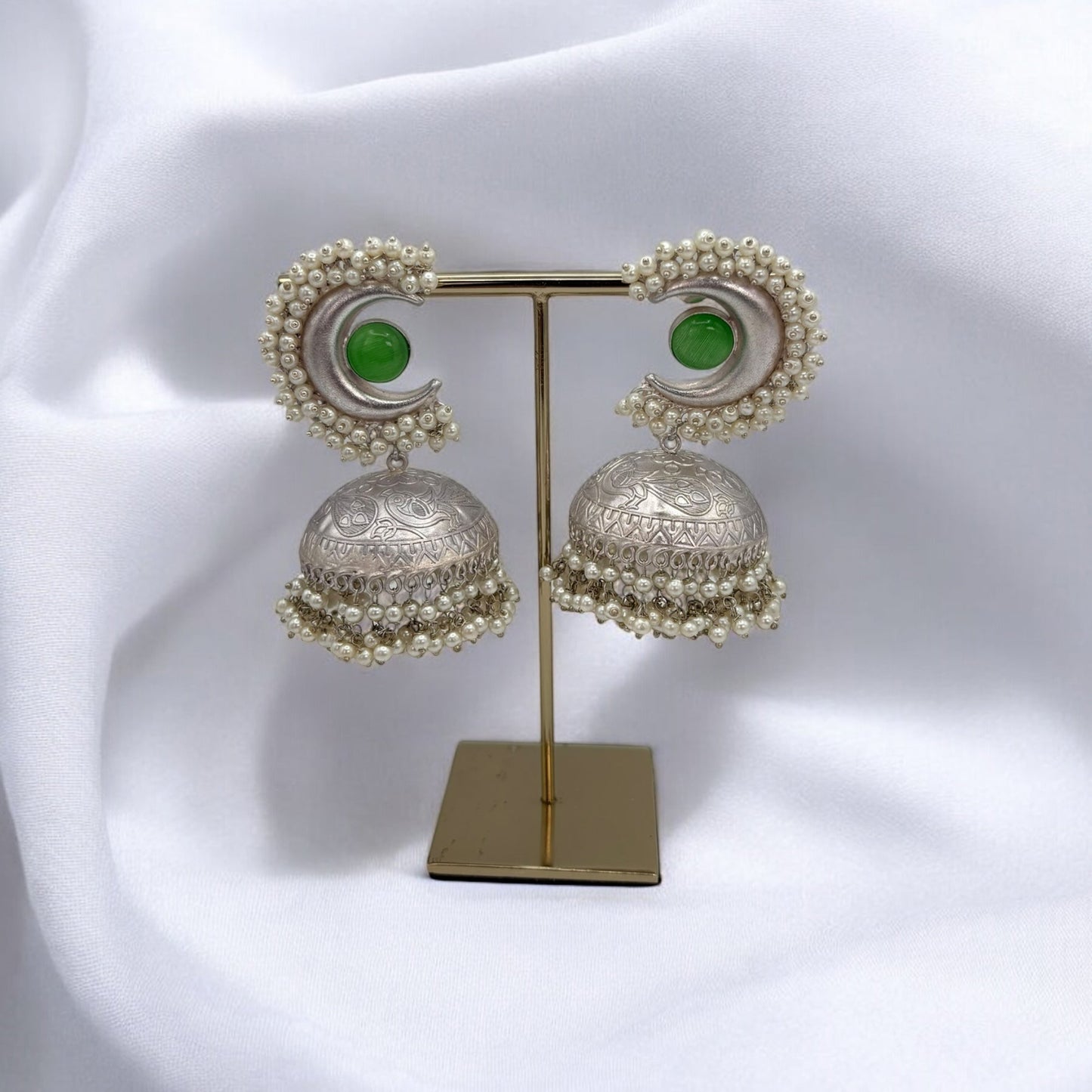 Silver tone earrings