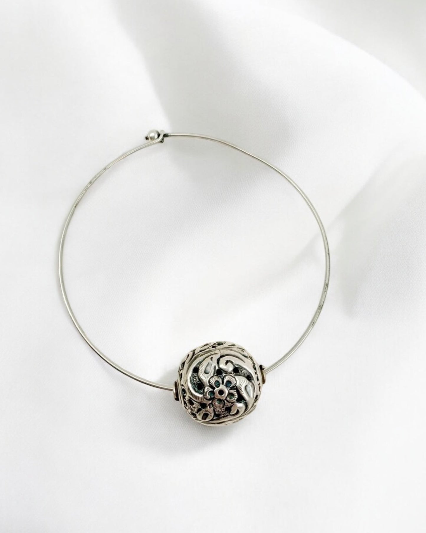Handmade German silver oxidized hasli