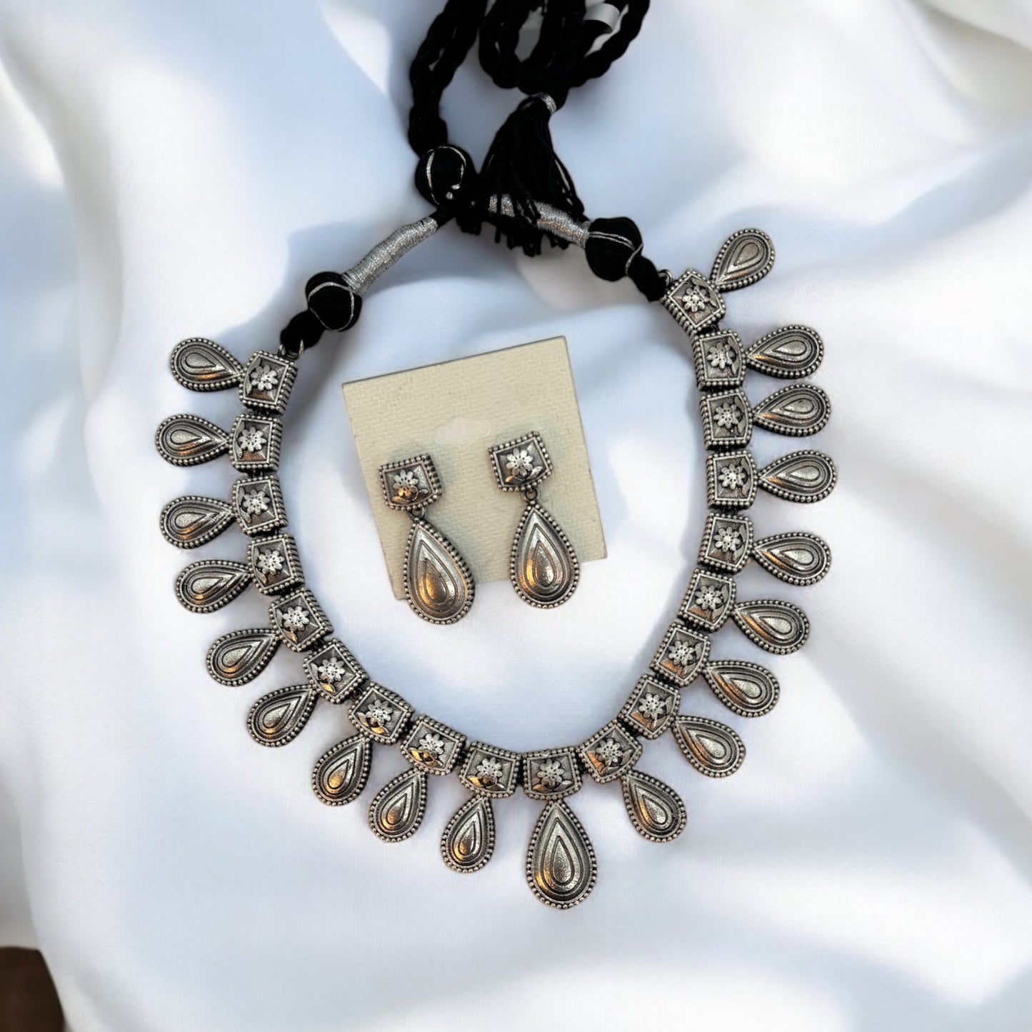 German silver necklace set