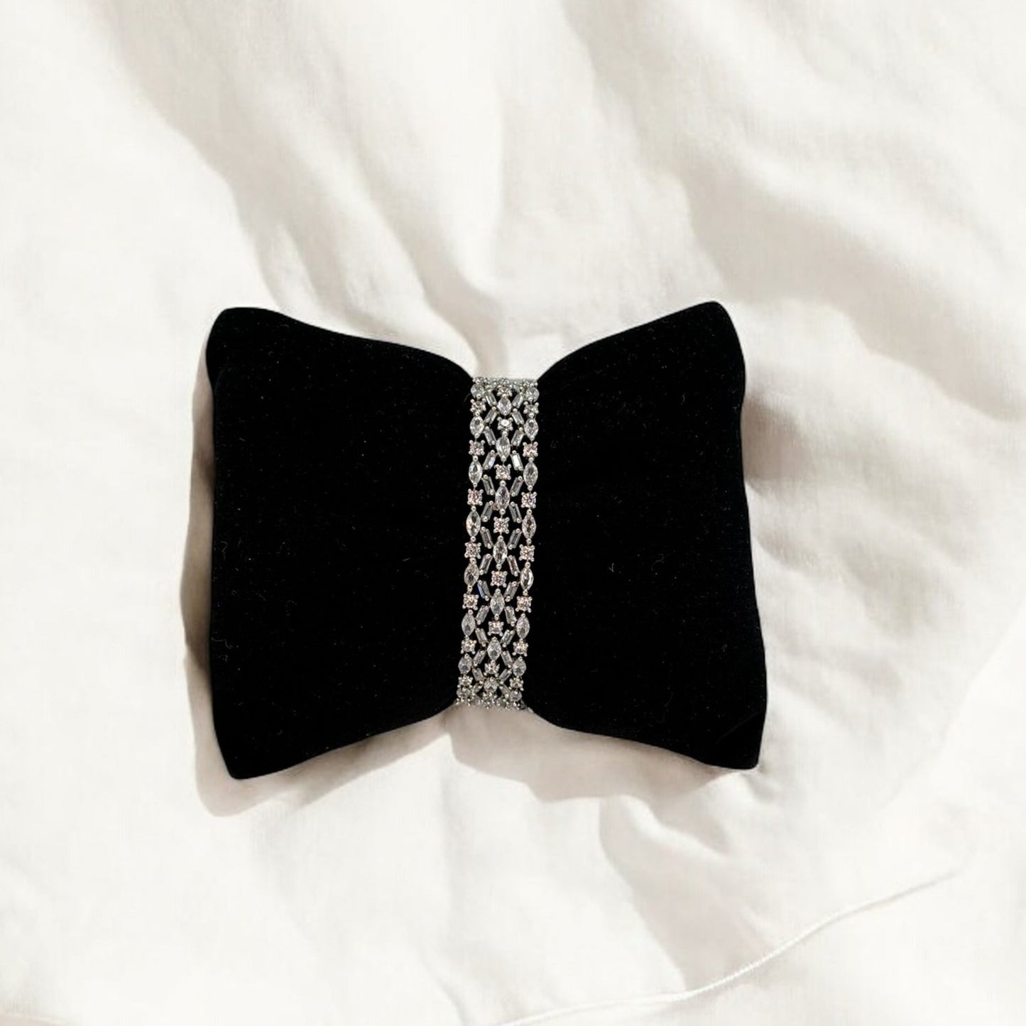 Silver tone AD openable bracelet