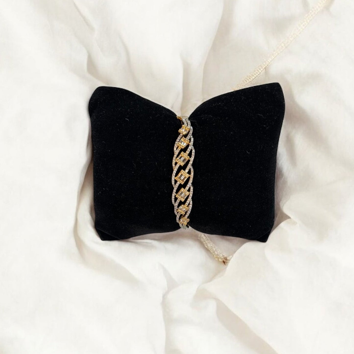 Gold plated American Diamond bracelet