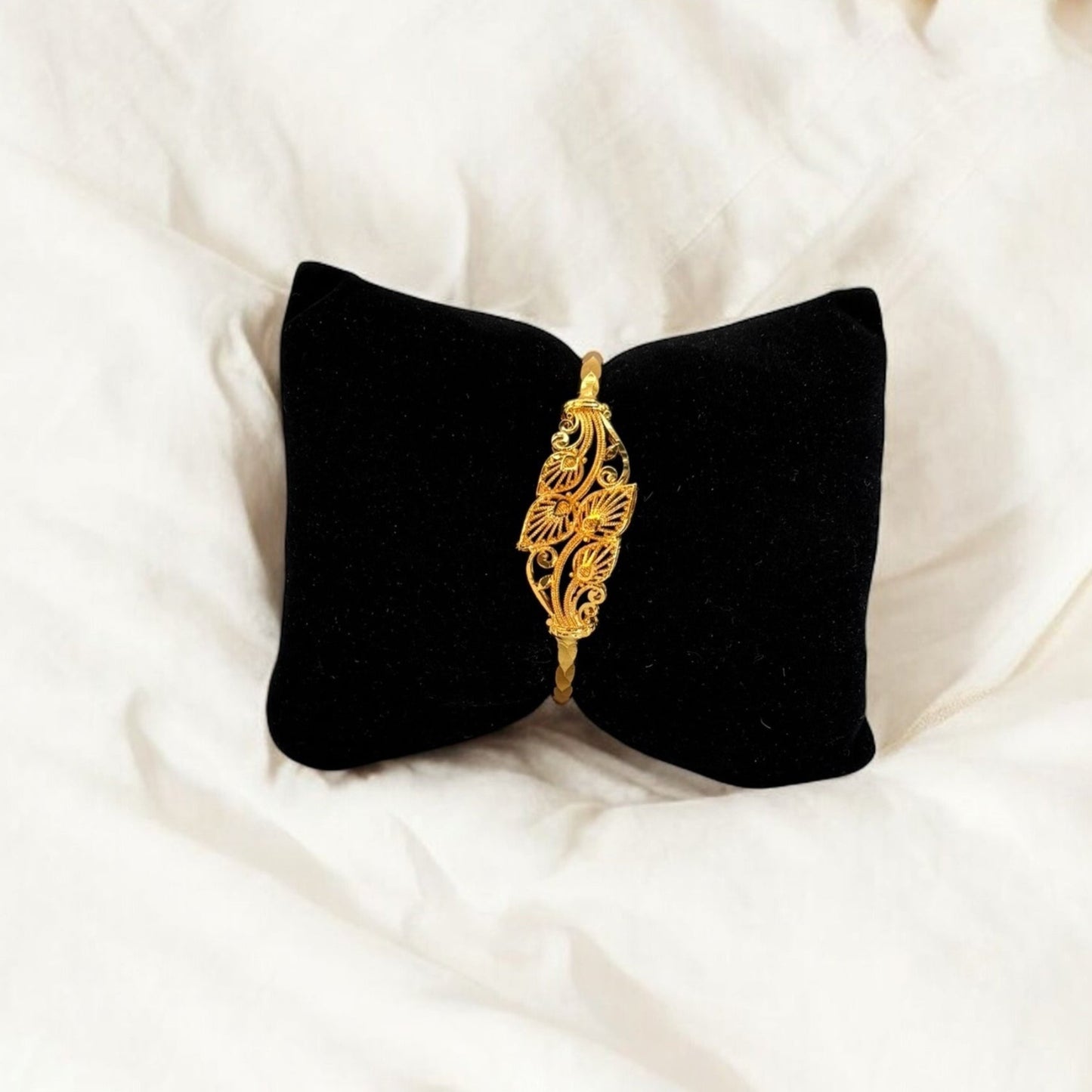 Gold plated bangle bracelet