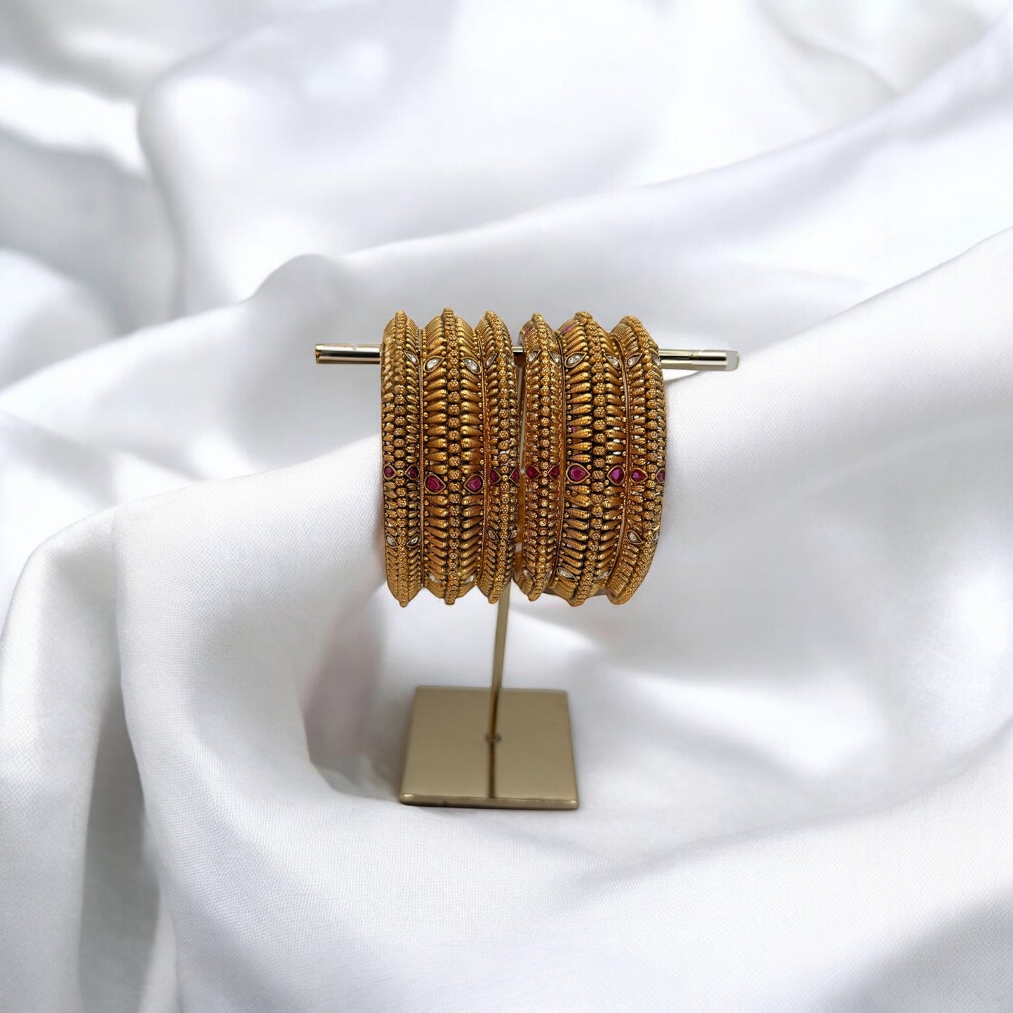 Antique gold plated bangle set