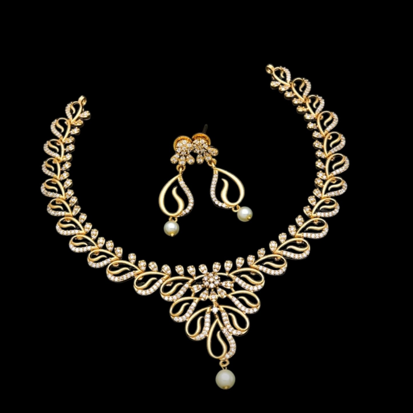 Gold plated AD necklace set
