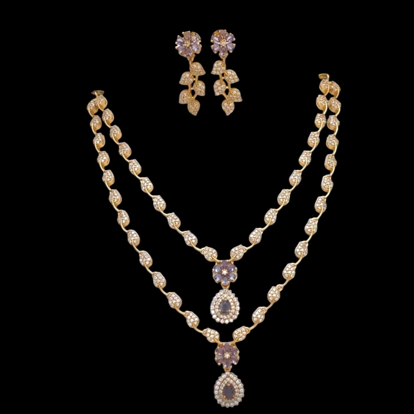 Two layer necklace set