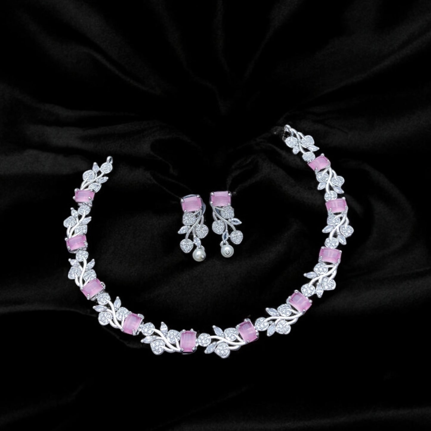 Silver AD necklace set