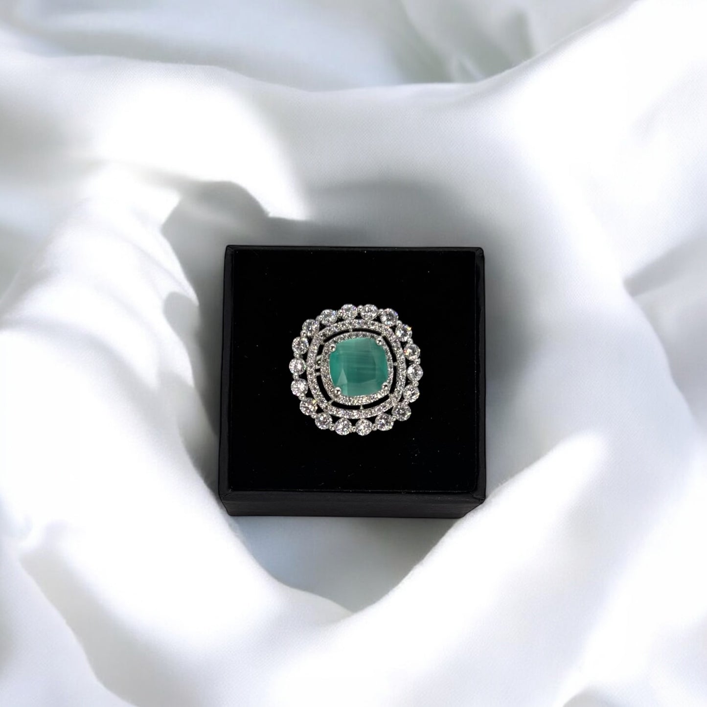 American Diamond adjustable ring