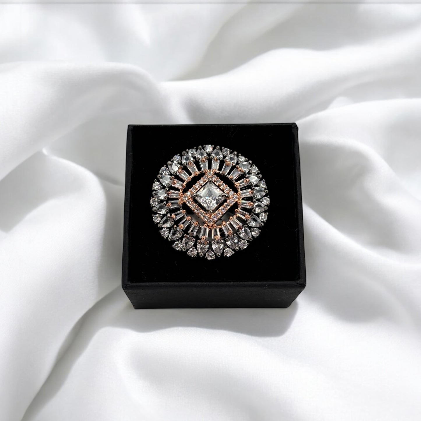 American Diamond adjustable ring