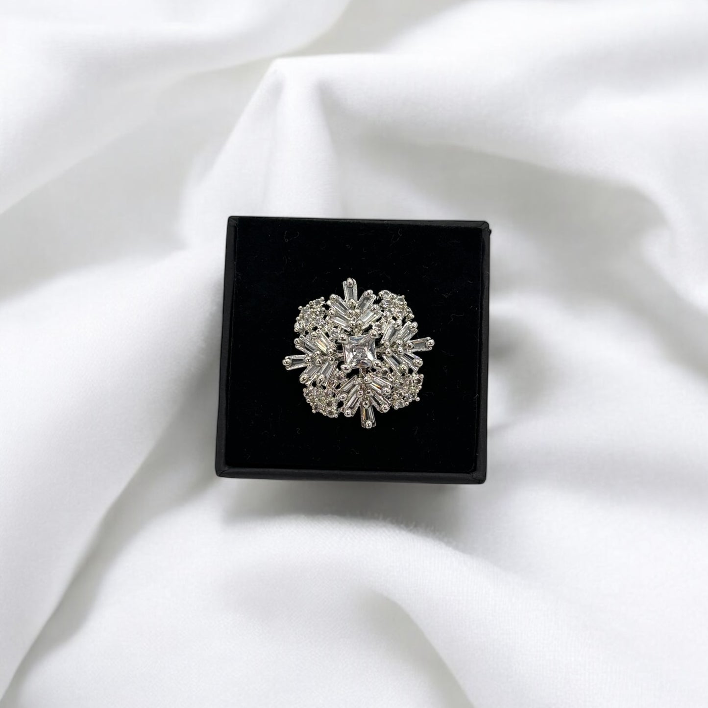 American Diamond adjustable ring