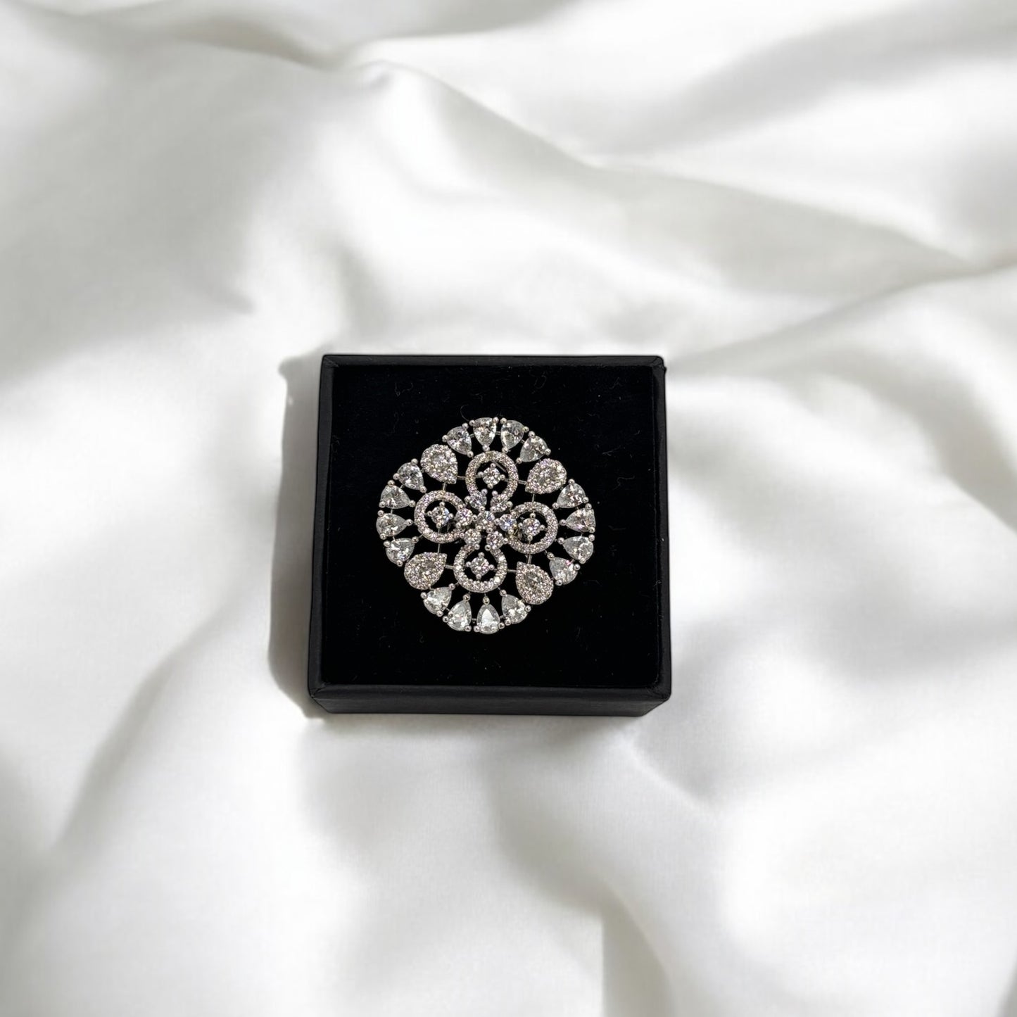 American Diamond adjustable ring