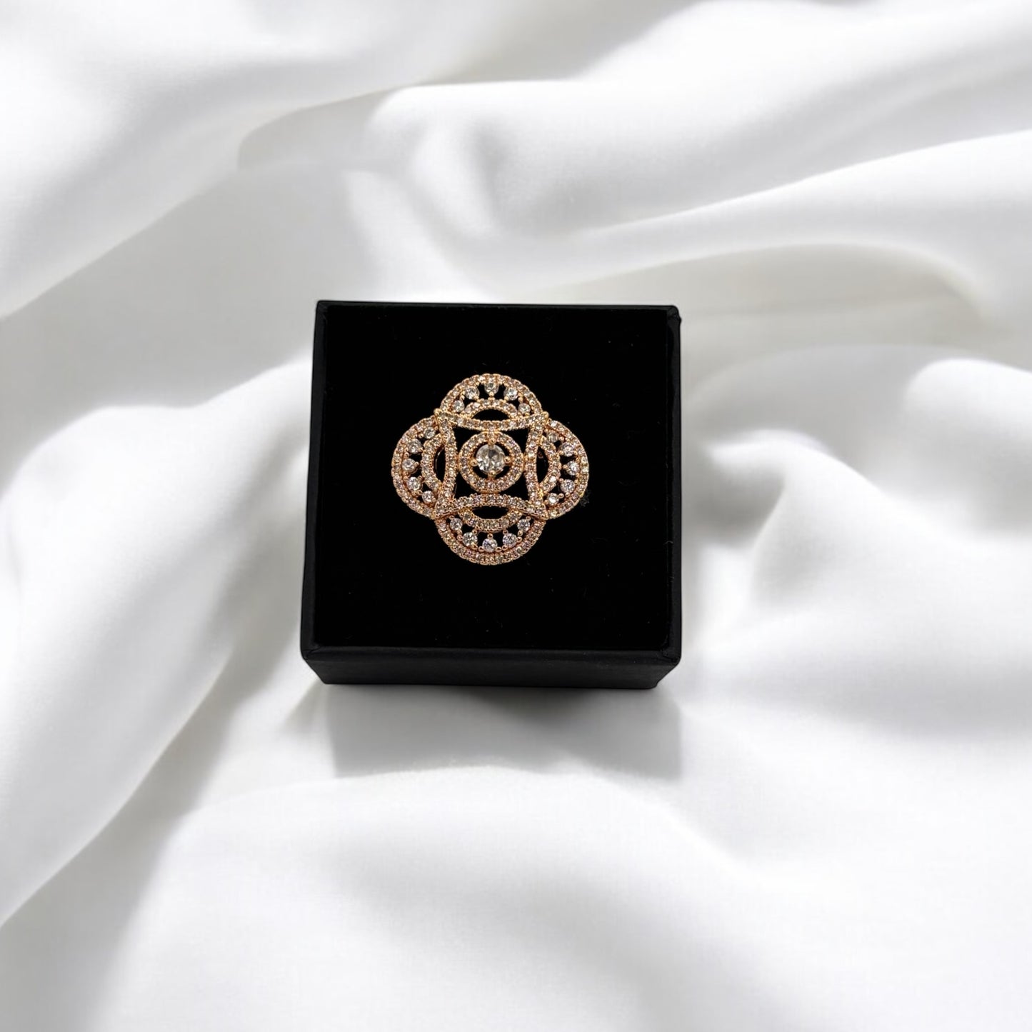 Rose gold adjustable ring