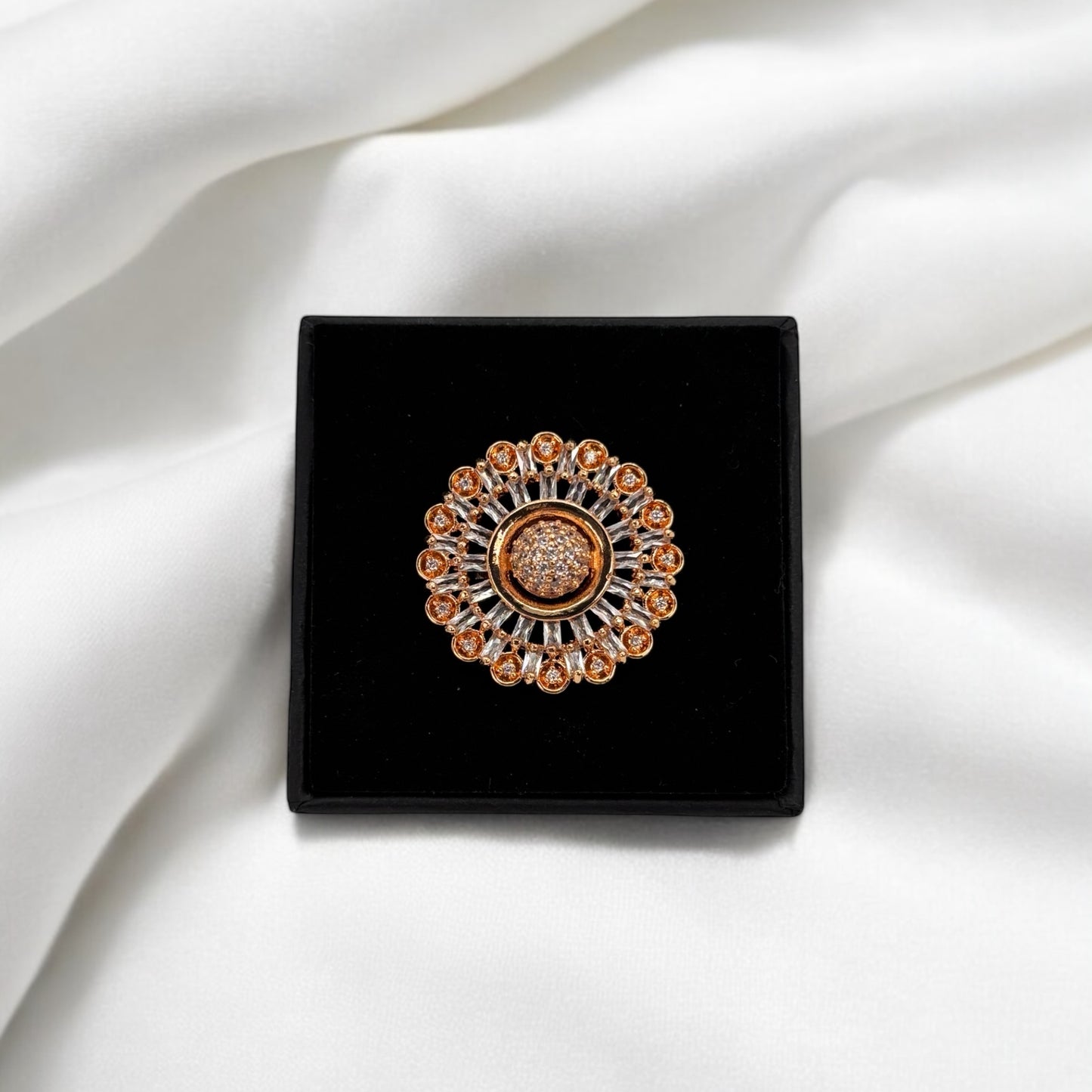 Rose gold adjustable ring