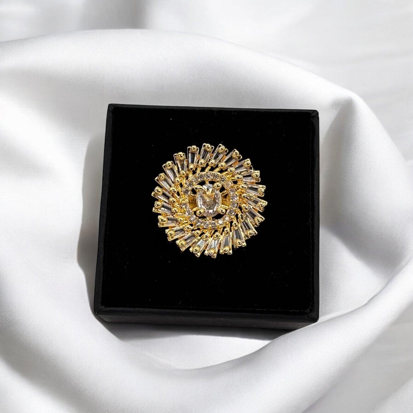 American Diamond adjustable ring