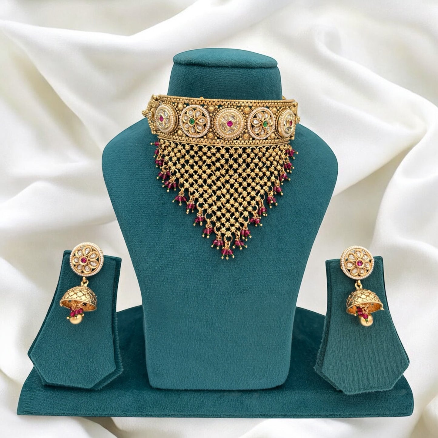 Gold plated choker set