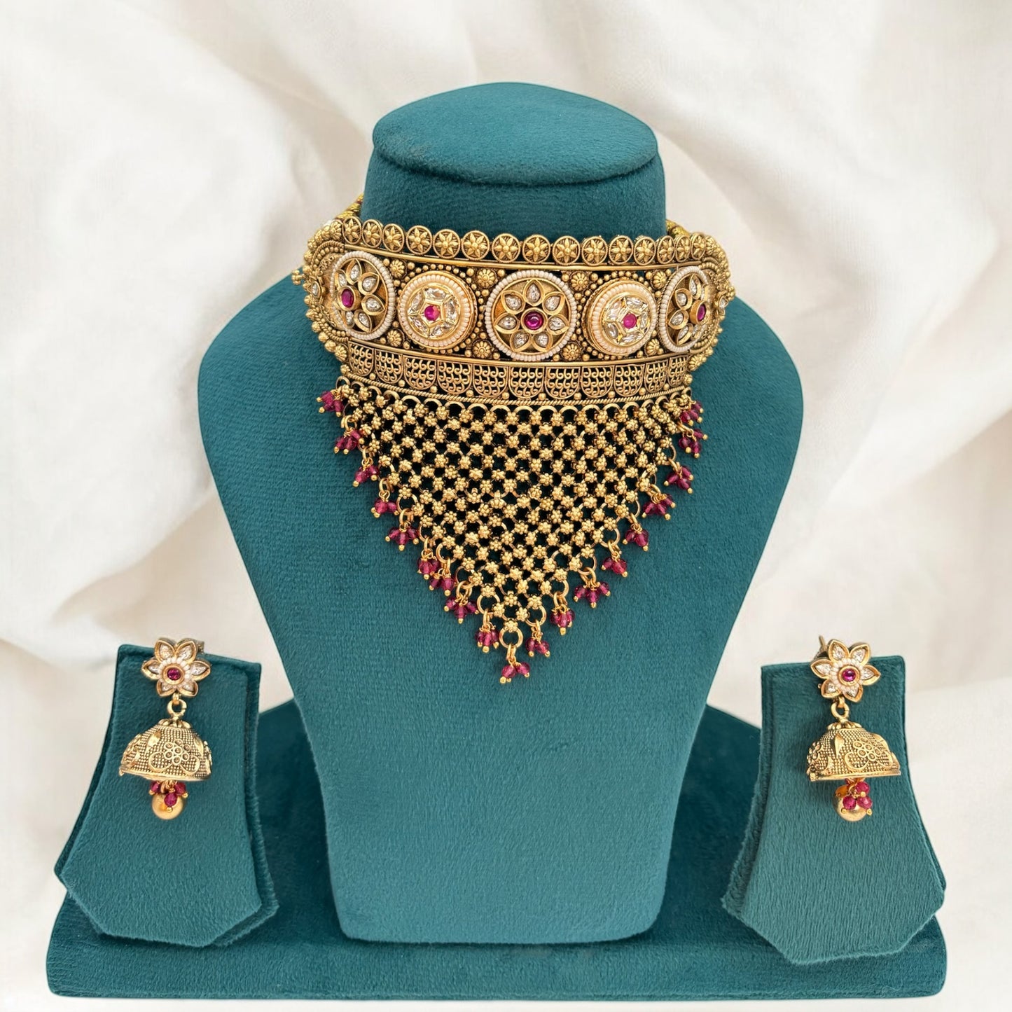 Gold plated choker set