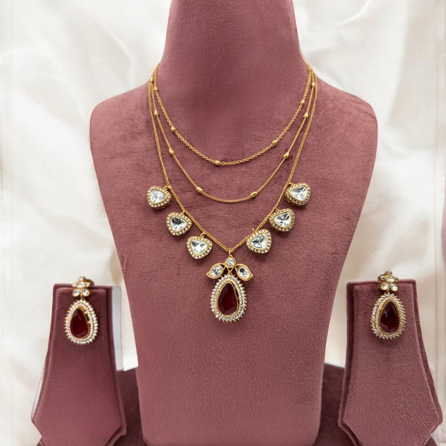 Kundan necklace set