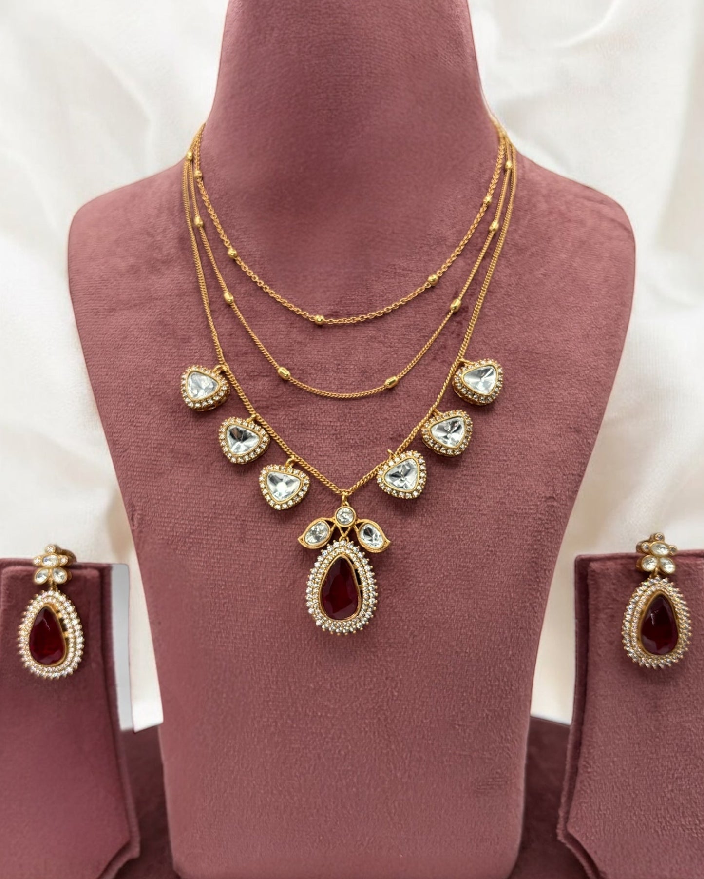 Kundan necklace set