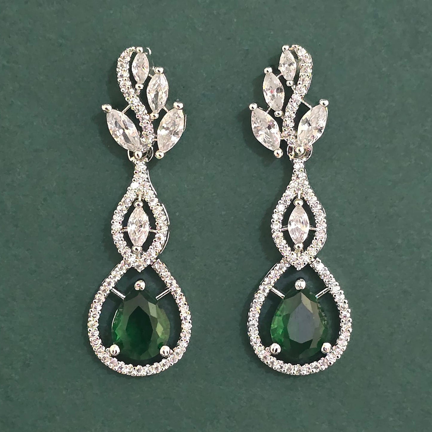 Silver American Diamond earrings
