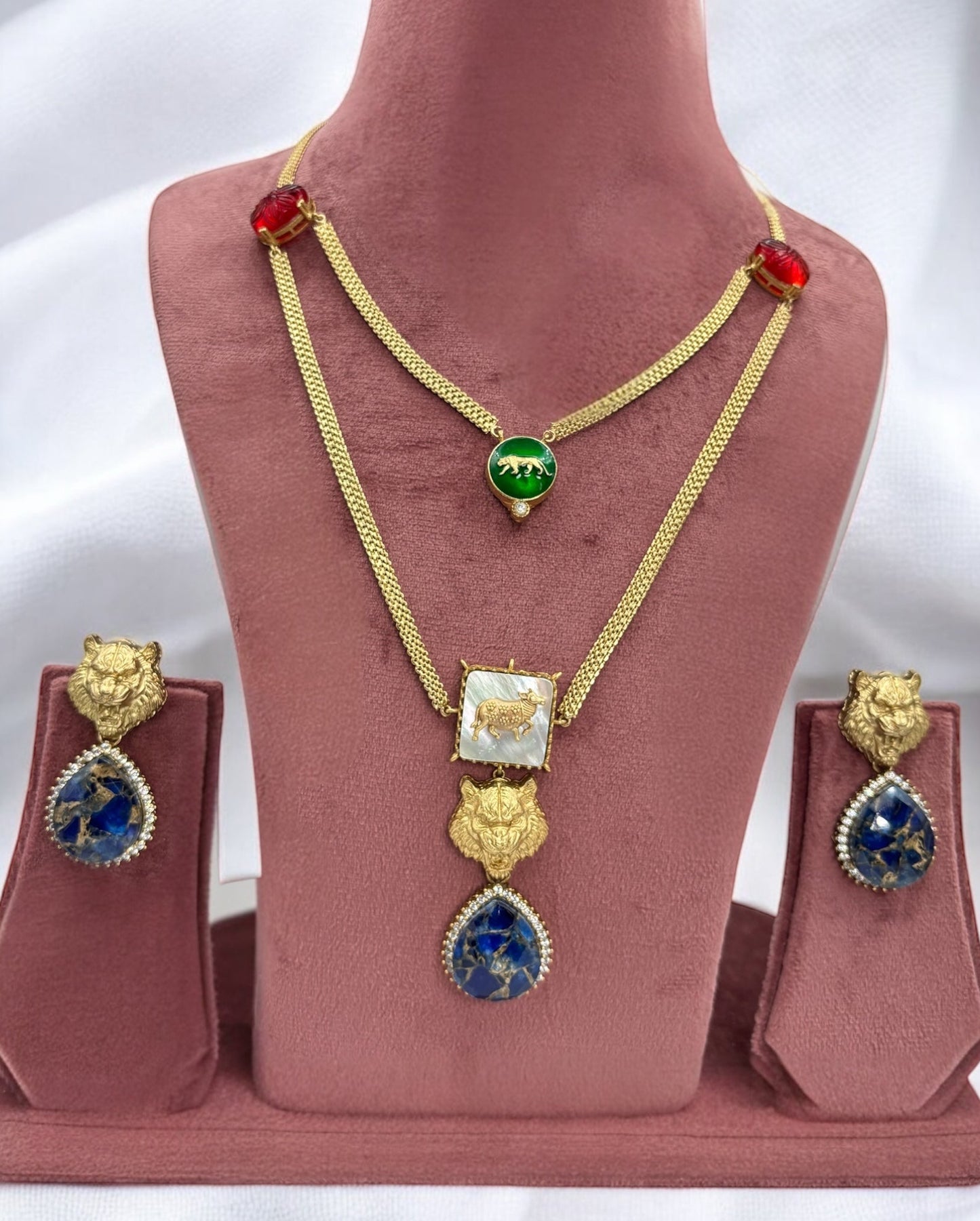 Premium quality two layer necklace set