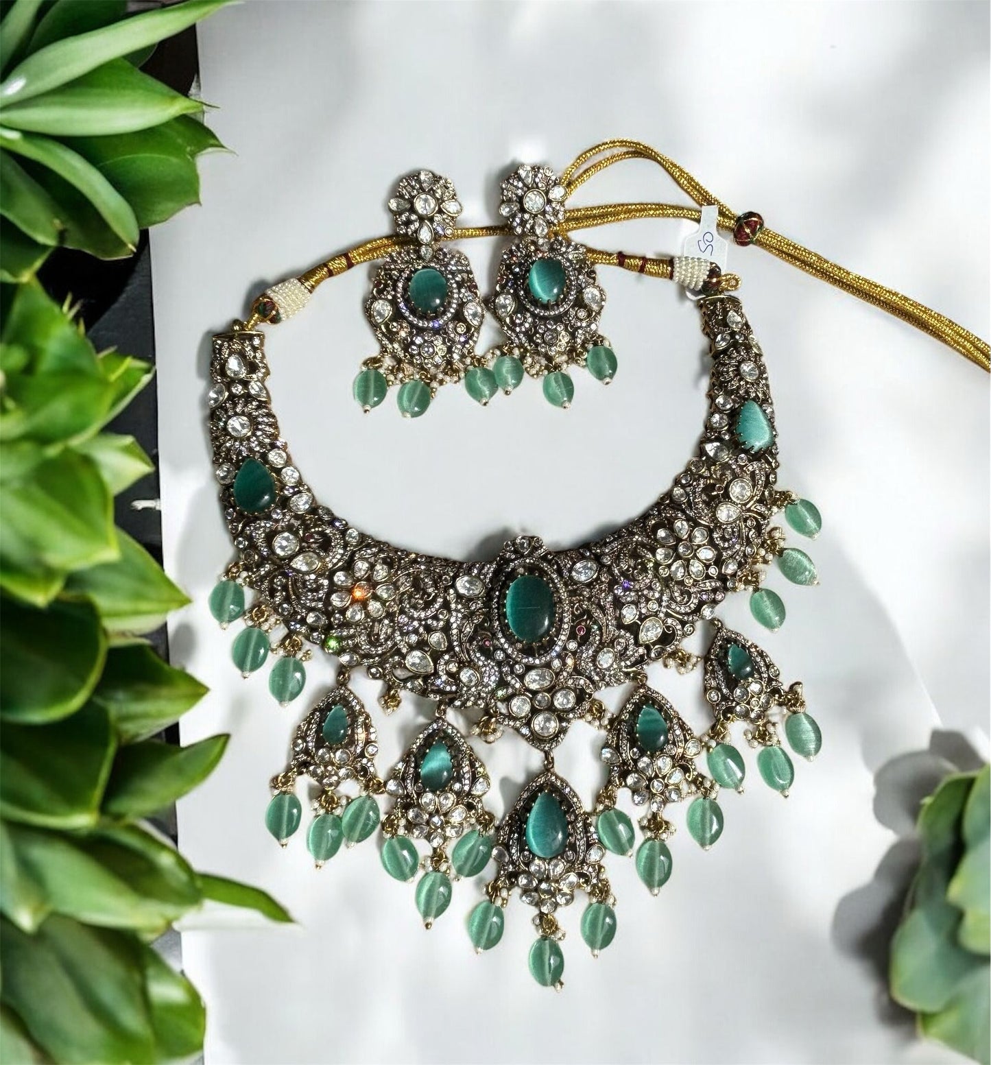 Victoria polish moissanite necklace set