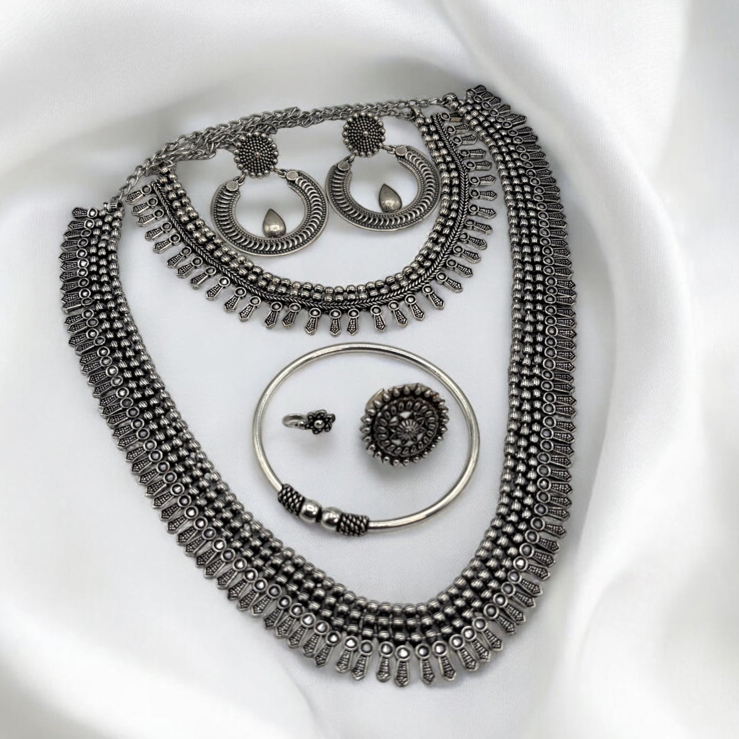 Oxidized German silver combo set