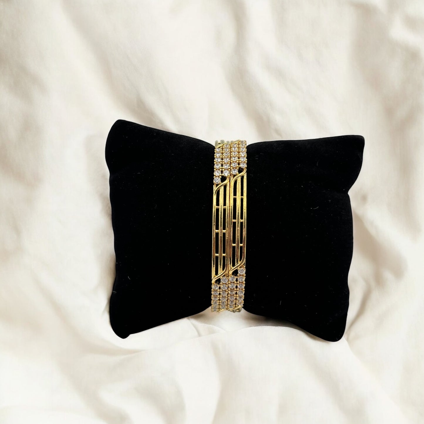 Golden American Diamond bangles
