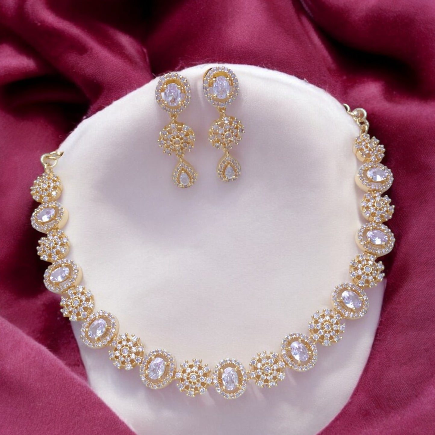 Micro gold plated necklace set