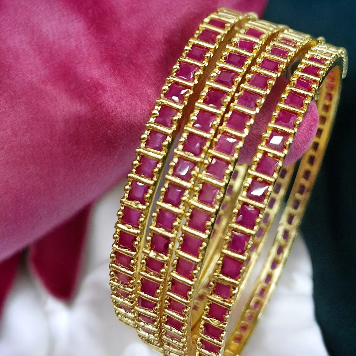 Gold platedbangles