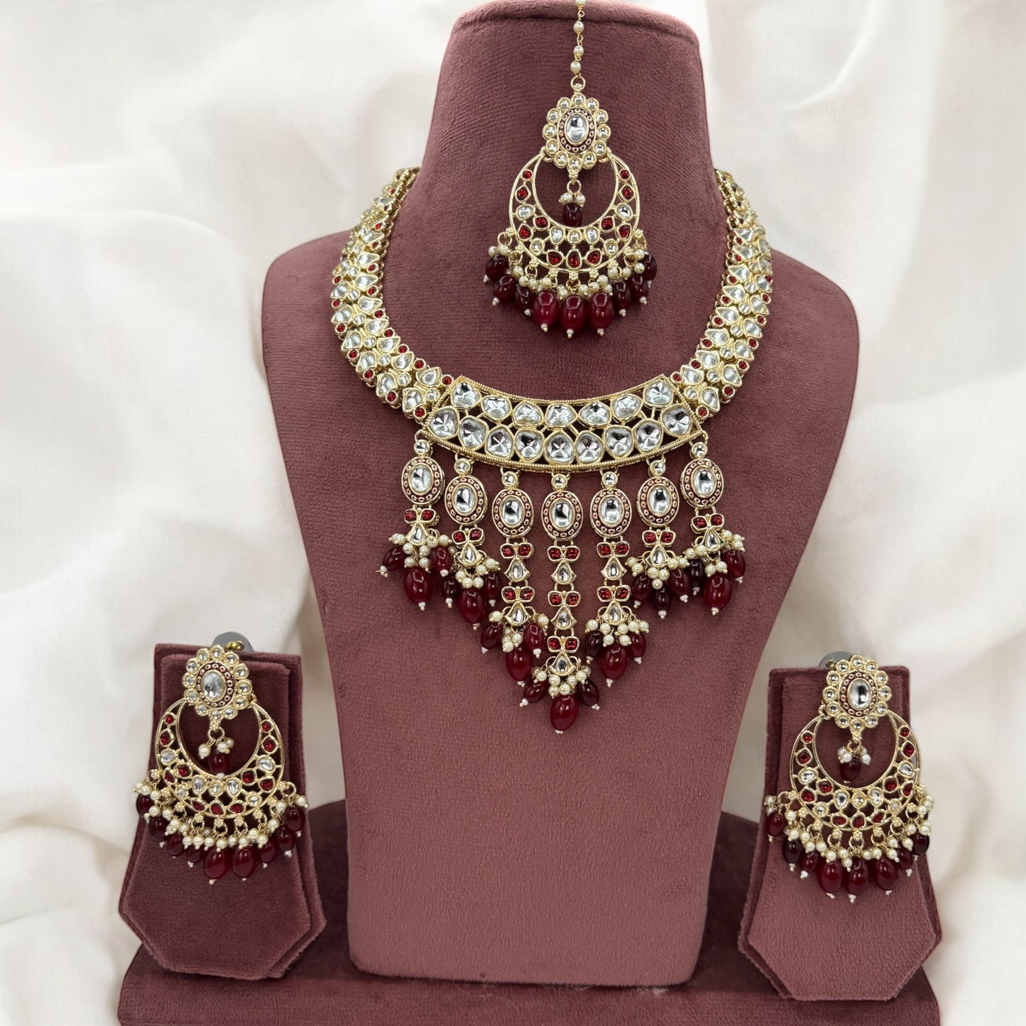 Meenakari necklace set