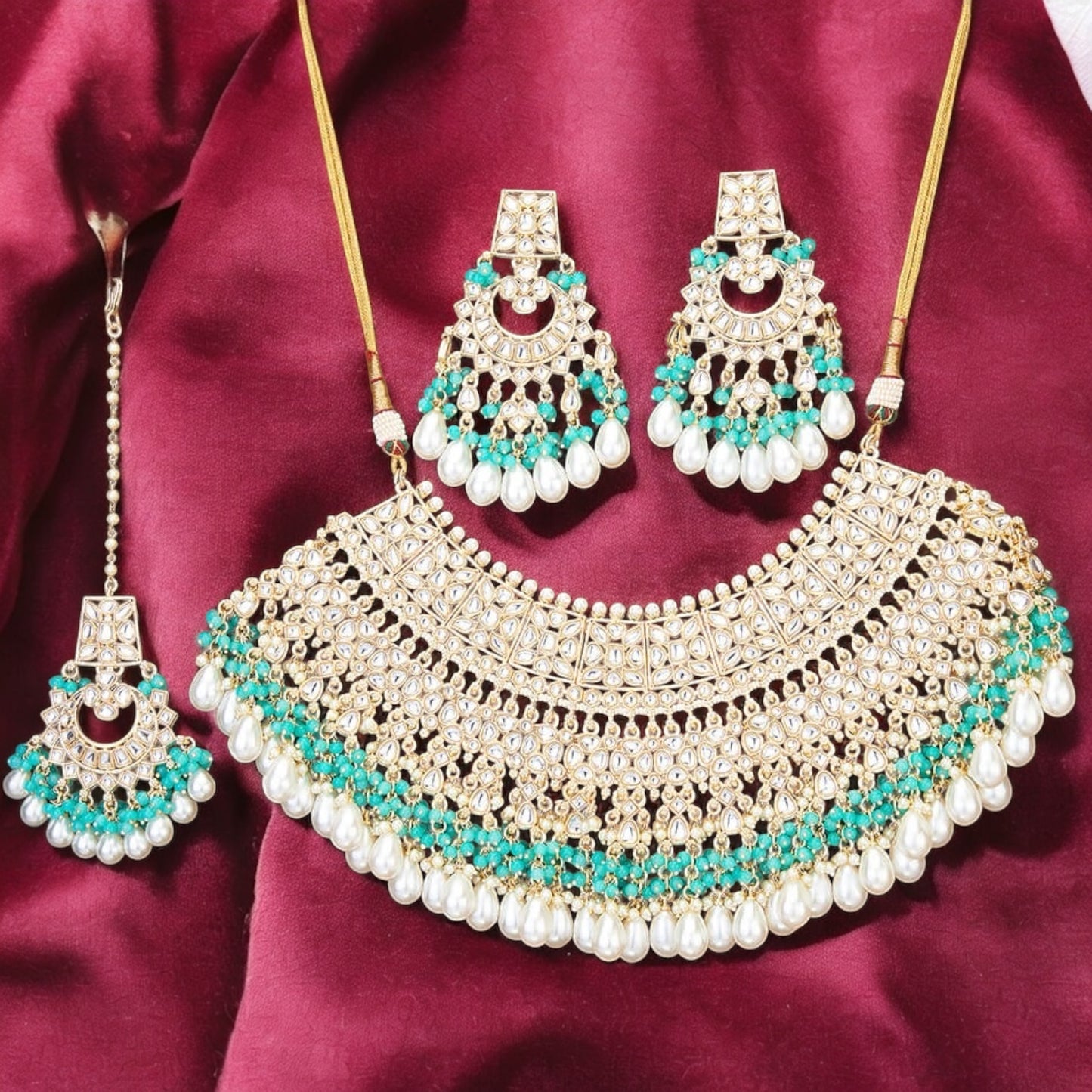 Kundan big necklace set