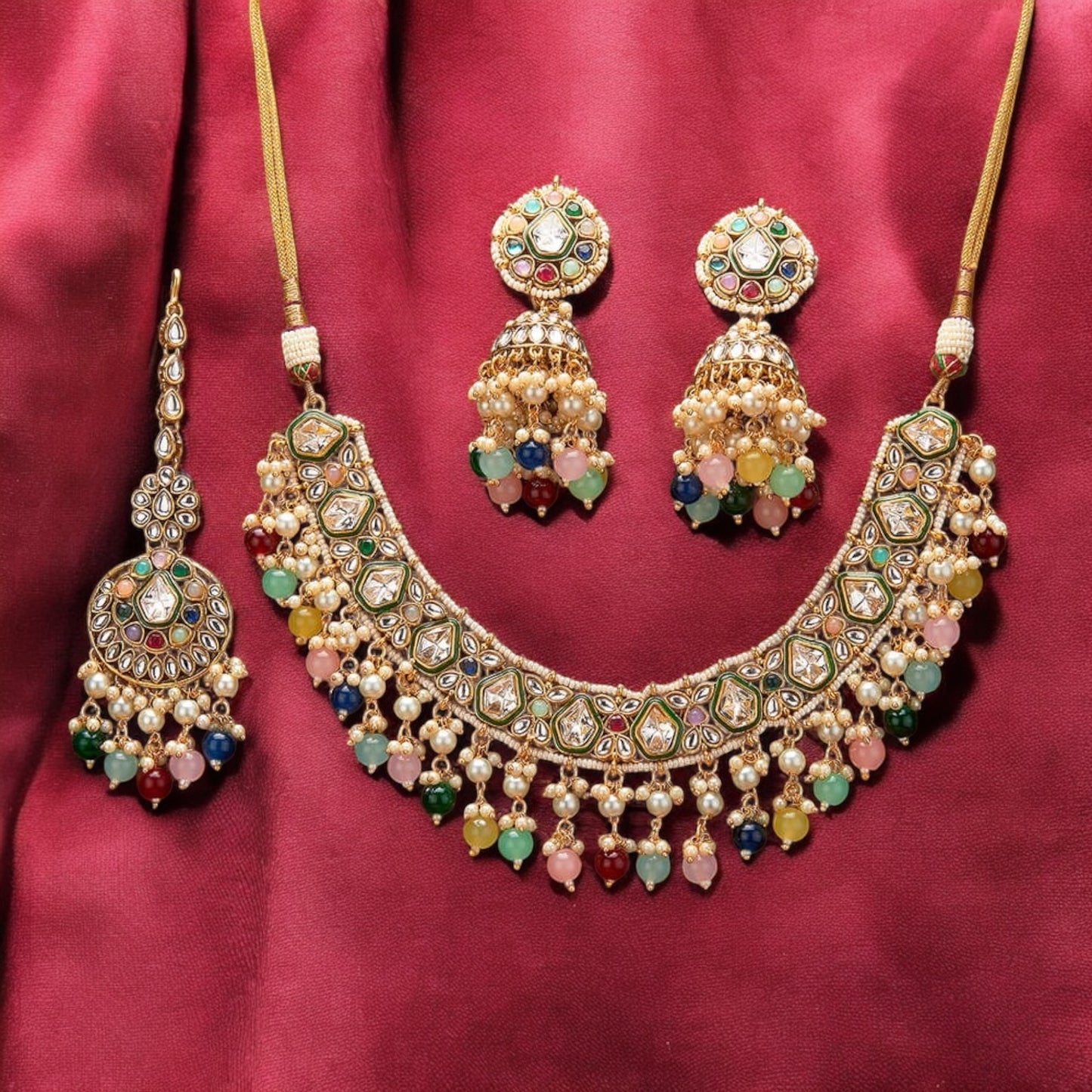 Kundan necklace set