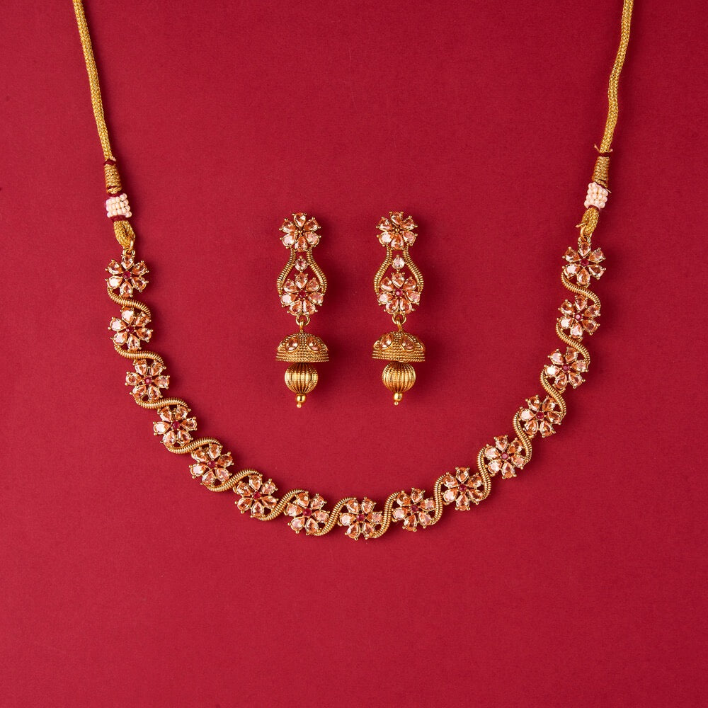 Gold plated necklace set