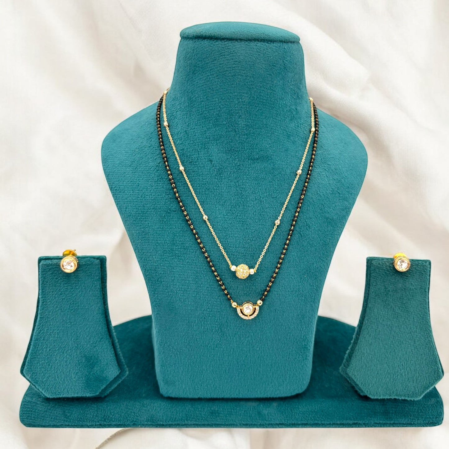 Two layer gold plated mangal sutra